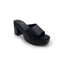 Γυναικεία Mules BOKASHOES J&C ΜΑΥΡΟ 10010220