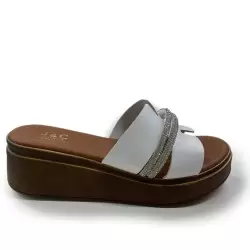 Γυναικείες Πλατφόρμες BOKASHOES J&C ΑΣΠΡΟ 100 11400