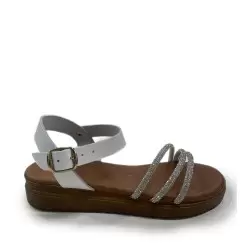 Γυναικεία Πέδιλα BOKASHOES J&C ΑΣΠΡΟ 100 11445