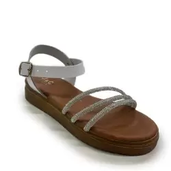 Γυναικεία Πέδιλα BOKASHOES J&C ΑΣΠΡΟ 100 11445