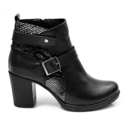 Γυναικεία Μποτάκια BOKASHOES Μαύρα 003Η202