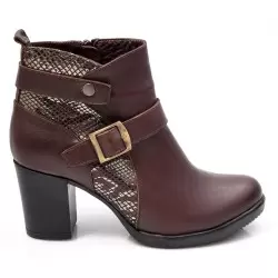 Γυναικεία Μποτάκια BOKASHOES Καφέ 003Η202