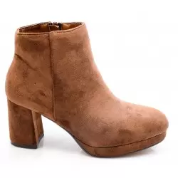 Γυναικεία Μποτάκια BOKASHOES Κάμελ 008Η202