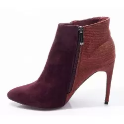 Γυναικεία Μποτάκια BOKASHOES Μπορντώ 017Α210